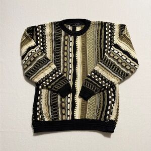 Men's Vintage Protege Collection Size M Multicolor Patterned Crewneck Sweater